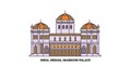 India, Medan, Maimoon Palace travel landmark vector illustration