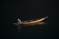 INDIA, MEGHALAYA, WEST JAINTIA HILLS DISTRICT, 22 December 2016, Boatman in Umngot River