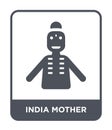 india mother icon in trendy design style. india mother icon isolated on white background. india mother vector icon simple and