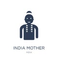 India Mother icon. Trendy flat vector India Mother icon on white