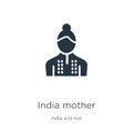 India mother icon vector. Trendy flat india mother icon from india collection isolated on white background. Vector illustration