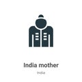 India mother vector icon on white background. Flat vector india mother icon symbol sign from modern india collection for mobile