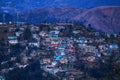 India mountainous village in Himalayan valley.