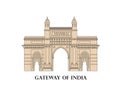 India, Mumbai city. Indian gateway famous landmark