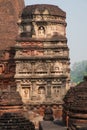 INDIA, NALANDA. Decorated Stupa Of The Main Temple