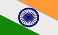 India, national flag of India. 3d graphics with perspective cut made to create a better idea than the usual images, with three-