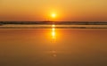 Beautiful Sunset at Arambol Beach. Blurred image Royalty Free Stock Photo