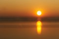 Beautiful Sunset at Arambol Beach. Blurred image Royalty Free Stock Photo