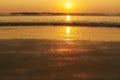 Beautiful Sunset at Arambol Beach. Blurred image Royalty Free Stock Photo