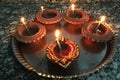 India Observes Lighting Lamps for Bhumi pujan of Ram Janmbhumi Muhrat Lok Gram Kalyan Royalty Free Stock Photo