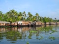 Houseboat in the backwaters of Kerala Royalty Free Stock Photo