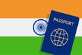 India Passport. Indian Flag Background. Vector illustration Royalty Free Stock Photo