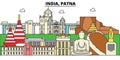 India, Patna, Hinduism. City skyline, architecture, buildings, streets, silhouette, landscape, panorama, landmarks