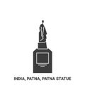 India, Patna, Patna Statue travel landmark vector illustration