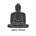 India, Patna travel landmark vector illustration
