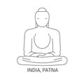 India, Patna travel landmark vector illustration