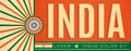 India Patriotic vintage Banner design, typographic vector illustration, Indian Flag colors