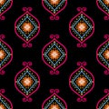 India pattern ikat Ethnic textile tribal American African Asia fabric geometric motif mandalas native boho bohemian c Royalty Free Stock Photo