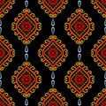 India pattern ikat Ethnic textile tribal American African Asia fabric geometric motif mandalas native boho bohemian ca Royalty Free Stock Photo