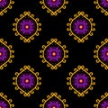 India pattern ikat Ethnic textile tribal American African Asia fabric geometric motif mandalas native boho bohemian Royalty Free Stock Photo