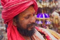 Portrait of an bearded Indian pilgrim