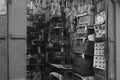 In India a radio mechanic store that stores vintage radios and musical parts.