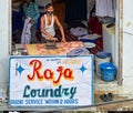 India Rajasthan Bundi. Ironing clothes