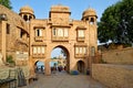 India Rajasthan jaisalmer. The gate to Gadisar Lake