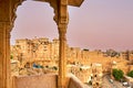 India Rajasthan jaisalmer. The walls at sunset Royalty Free Stock Photo