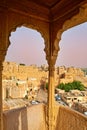 India Rajasthan jaisalmer. The walls at sunset Royalty Free Stock Photo