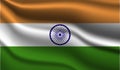 India Realistic Modern Flag Design