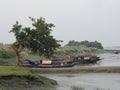 India river side in taki with boats