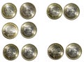 India Rupees 10 Bimetallic Currency Coin 75 Years of Independence