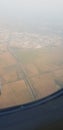 India`s City and field view from aeroplane window Royalty Free Stock Photo