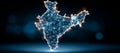 India's glowing network map showcases digital wireless and image technology Royalty Free Stock Photo
