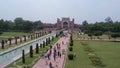 India`s meditation teacher with family visiting of Taj Mahal. Taj Mahal is in famous of world. This is photo of Taj Mahal.