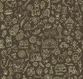 India sketch, seamless pattern for your design