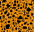 India sketch, seamless pattern for your design