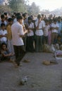 1977. India. Snake charmer in Bombay. Royalty Free Stock Photo