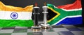 India South Africa summit, fight or a stand off between those two countries that aims at solving political issues, symbolized by a
