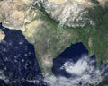 India Space Satellite View, Asia Royalty Free Stock Photo