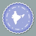 India sticker flat design.