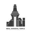 India, Surabaya, Travels Landsmark travel landmark vector illustration Royalty Free Stock Photo