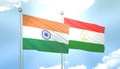 India and Ireland Flag Together A Concept of Relations