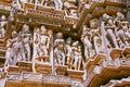 India, Temple in Khajuraho. Royalty Free Stock Photo
