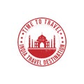 India Travel grunge rubber stamp