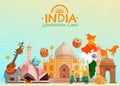 India Travel Poster Royalty Free Stock Photo