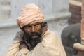 India - Varanasi. A holy man, sadhu looking into the camera.