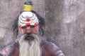 India - Varanasi. A holy man, sadhu looking into the camera.