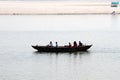 Boat on the river Ganges with several passengers Royalty Free Stock Photo